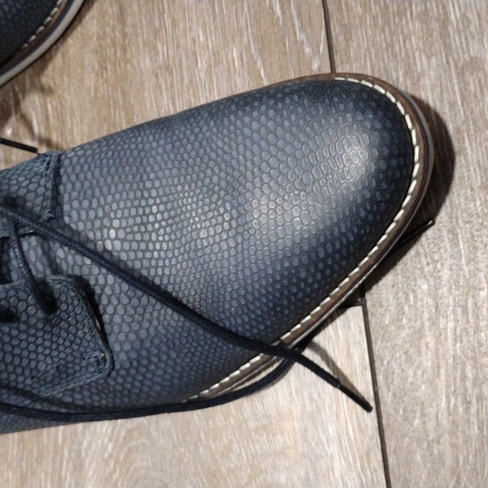 Bull Boxer Python Print Blue Leather Oxfords. Nwo… - image 3